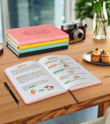 Lined Journal Notebook for Women, A5 Pink Hardcover Leather Journals for Writing, 200 Pages Thick Travel Daily Journal, College Ruled Notebook for Work School, Note Taking, Business 5.75'' X 8.38'' - Image 6
