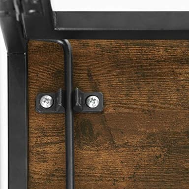 Furinno Riau No Tool/No Assembly/Folding Metal Frame Computer Desk, Rustic Oak/Black, 39 Inch - Image 9