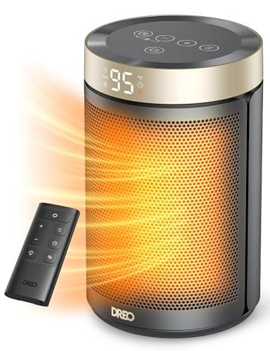 Dreo Space Heater, Portable Electric Heaters for Indoor Use with Thermostat and Remote, 2024 Upgraded, Digital Display, 12H Timer, 5 Mode, 1500W PTC Ceramic Fast Safety Heat for Office Bedroom Home - Image 1