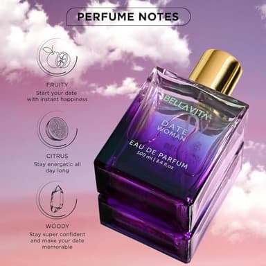 Bella Vita Luxury Date Perfume for Women | Eau De Parfum for Women | Pink Pepper, Red Fruit & Jasmine | Fruity and Floral Long-Lasting EDP Fragrance Scent | 100 ML (3.34 FL. OZ.) - Image 5