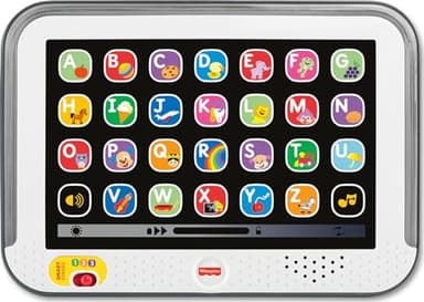 Fisher-Price Toddler Learning Toy Laugh & Learn Smart Stages Tablet Pretend Computer with Music & Lights for Kids Ages 1+ Years - Image 1