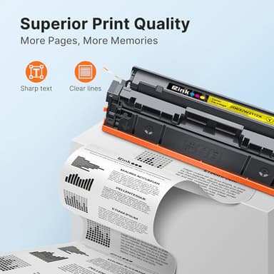 E-Z Ink 206X Toner Cartridges 4 Pack High Yield Compatible for HP 206X 206A W2110X W2110A to Use with HP Color Laserjet Pro MFP M283fdw M283cdw M283fdn M282nw M255dw M255nw M283 (with Chip -B/C/Y/M) - Image 3