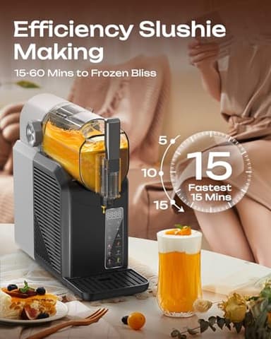 GreenEver Slushie Machine for Home: 15-60 Minutes Slushy Machine, Frozen Drink and Slushie Maker with 7 Preset Programs, 4 Hours Freshness, Slush, Milkshakes, Frozen Margaritas, Frappés, and More - Image 2