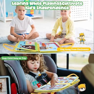 VisionX Toddler Felt Busy Book Portable Interactive Educational Toy for Endless Fun and Learning - Image 3