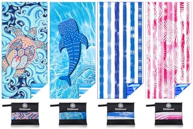 Microfiber Lightweight Beach Towel Sand Free Quick Dry Absorbent Thin Compact Towels for Swimming Pool Camping Beach Accessories Large Easy Pack Travel Things for Vacation Essentials Gift Adult - Image 1