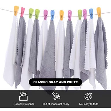 MOONQUEEN Microfiber Facial Cloths Fast Drying Washcloth 12 Pack - Premium Soft Makeup Remover Cloths - Highly Absorbent - Image 7