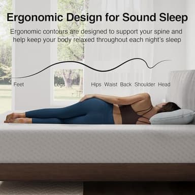 Novilla King Mattress, 14 Inch King Size Memory Foam Mattress with Comfort Foam for Pressure Relief & Cool Fresh Sleep,Removable Washable Cover,Memory Foam Mattresses in a Box - Image 3