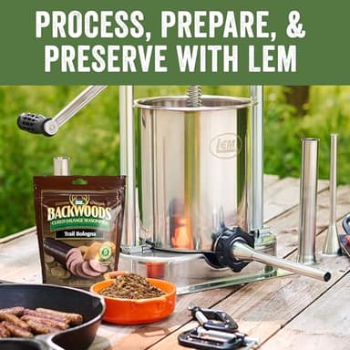 LEM Products Backwoods Trail Bologna Cured Sausage Seasoning Kit, Ideal for Wild Game and Domestic Meat, Seasons Up to 20 Pounds of Meat, 15.2 Ounce Package with Pre-Measured Cure Packet Included - Image 7