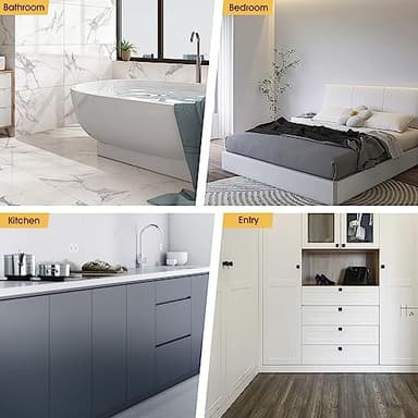 ACCUMTEK Upgrade Extra Large Grey Bathroom Rug Set 3 Pieces Gray Ultra Soft, Thick Absorbent Bath Mats, Non Slip Chenille Toilet Mat for Bathroom, Bedroom, Kitchen, Charcoal - Image 7