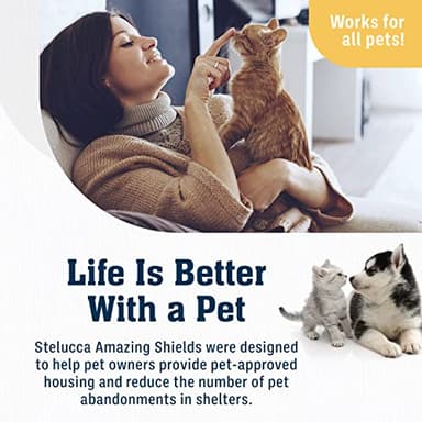 Stelucca Amazing Shields Anti Cat Scratch Furniture Protector - 18 Pack 17” by 12” Couch Protector from Cat Claws w/Twist Pins - Strong, Clear, Easy-to-Apply Scratching Deterrent and Shield for Sofa - Image 8