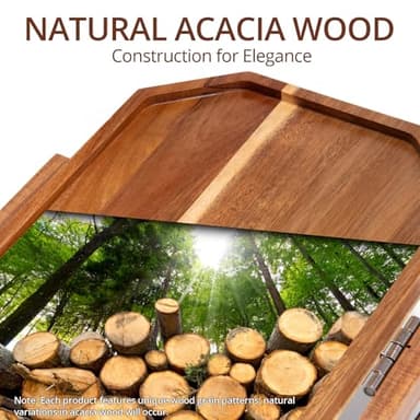 ZMARKRAFT Premium Acacia Wood Sofa Arm Tray Table for Couch | Clip on Food Tray for Wide Armrest | Anti-Slip Wooden Armchair Folding Table for Drinks and Snacks, Remote Controls, Phone (Classic) - Image 5