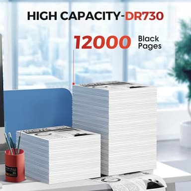 Compatible DR730 (Not Toner) Replacement for Brother Drum DR730 DR-730 Compatible with MFC-L2750DW HL-L2370DW MFC-L2710DW HL-L2350DW DCP-L2550DW Printer (2 Pack, Black) - Image 3