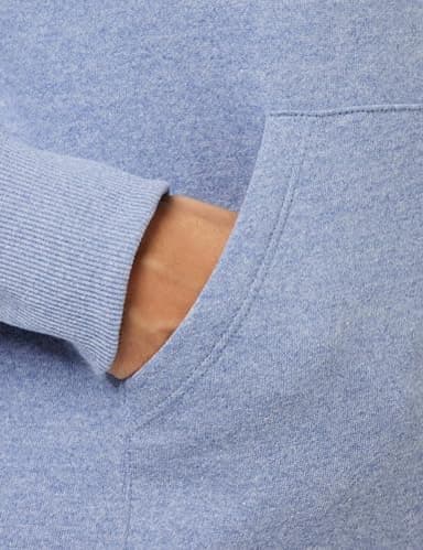 Amazon Essentials Women's Regular-Fit Fleece Pullover Hoodie (Available in Plus Size), Indigo Blue Heather, Large - Image 3