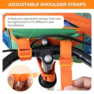 GRANNY SAYS Bike Basket Front for Kids, Cute Bicycle Basket with Bear Toys, Small Bike Bag for Boys and Girls, Kids Bicycle Baskets with Shoulder Strap, Handlebar Scooter Balance Bike Bag, Yellow - Image 5