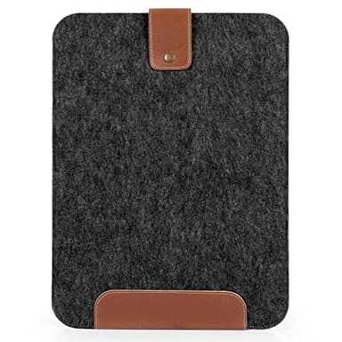 MegaGear 13" Genuine Leather & Fleece Slim MacBook Bag – Stylish & Protective Sleeve for MacBook Pro, MacBook Air, and Laptops - Image 1