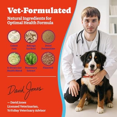 YoYoBay Dog Allergy Relief Chews – 180 Soft Chews, Duck & Pear Flavor - Immune Support & Itch Relief with Colostrum, Astragalus Root, 6-Strain Gut Health Blend - Image 3