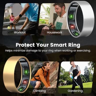 sylacor Ring Cover Compatible with Oura Ring Gen 4/Oura Gen 3, Durable Scratch-Resistant TPU Protecter for Women Men for Gym and Working Out (Clear+Clear+Clear, Size 9) - Image 6