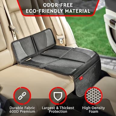 Helteko Carseat Protector with Thickest Padding, 2 Pack Auto Seat Pad from Waterproof & Stain Resistant for Child Baby , Kick Mat Material for Leather and Fabric Seat - Image 2