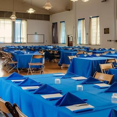 Niuara Blue Plastic Table Cloth Rectangle Table 4 Pack, 54''×108'' Tablecloth for Graduation Decorations Class of 2025, Table Cloth for Disposable Use, Table Cover for Holiday Party, Gathering - Image 3