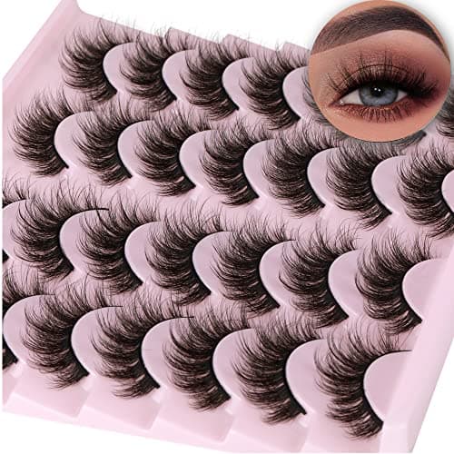 14 Pairs Wispy Mink Lashes False Eye Lashes Natural Look 5D Volume 16mm Fake Eyelashes Pack by TNFVLONEINS - Image 1