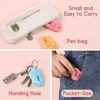 Box Cutters, 6 Pack Retractable Letter Opener, Mini Utility Knives Cloud Shaped Box Opener Envelope Slitter, Small Package Opener Paper Cutters with Keychain Hole - Image 4