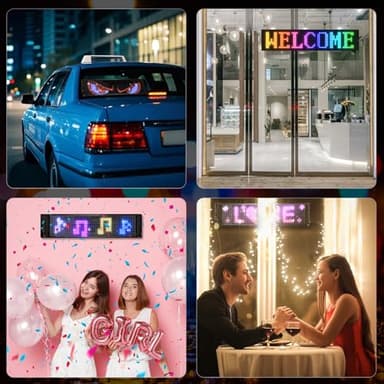 36.2"x7.6" Large Bright LED Sign, Programmable LED Scrolling Sign, Custom Flexible LED Store Sign with App Control DIY Text Pattern Animation, LED Digital Sign for Store Window Advertising Hotel - Image 5