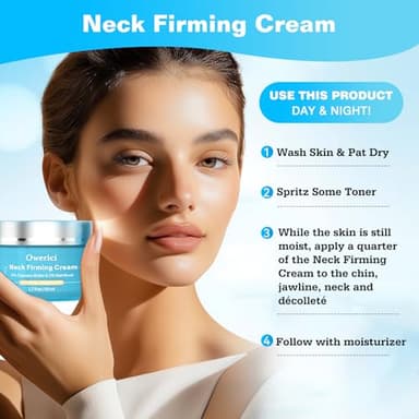 Owerici Neck Firming Cream, Tighten and Lift Neck Cream Tightening Lifting Sagging Skin, Tighten & Lift Neck Cream for Wrinkles Sagging Skin for an Even Skin Tone and Neck Lift - Image 6