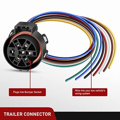 Nilight USCAR 7 Pin Trailer Wiring Harness Replacement Multi-Tow 7 Way Connector Accessories 24 Inch Factory Tow Package Towing Truck Plug Splice in for Chevy GM Ford Dodge - Image 5