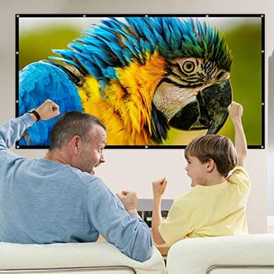 Mdbebbron 120 inch Projector Screen 16:9 Foldable Anti-Crease Portable Projector Movies Screens for Home Theater Outdoor Indoor Support Double Sided Projection - Image 6