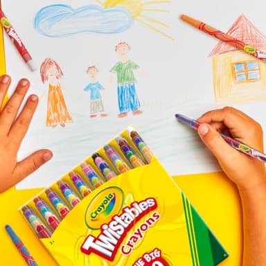 Crayola Mini Twistables Crayons for Kids (50ct) Stocking Stuffers & Holiday Gifts, No Peel Toddler Crayons for Coloring Books, Arts & Crafts Supplies, 3+ - Image 6