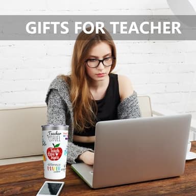 MFGNEH Teacher Gifts,Teacher Appreciation Gifts,Teachers Christmas Birthday Gift from Students,Back to School Gift for Women,20oz Stainless Steel Tumbler Cup - Image 3