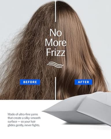 REST® Evercool®+ Cooling Pillowcases King - 2 Pillowcases for Sensitive Skin, Silver Infused Fabric for Hygienic Sleep, Silky Smooth for Curly Hair, High Elastic for Snug Fit (19x35 inches) - Image 4