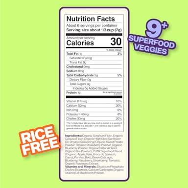 YUMI Rice-Free Baby Puffs - No Sugar Added, Gluten-Free, Non-GMO Organic Baby Snacks Puffs, School Safe for Daycare and Lunchboxes - Alternative to Baby Teething Snacks, Strawberry Basil (6ct.) - Image 2