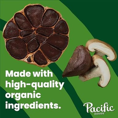 Pacific Foods Organic Chicken Bone Broth With Black Garlic and Shiitake Mushroom, 32 oz Carton (12 Pack) - Image 4