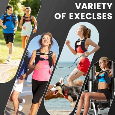 Weighted Vest Woman, 12 LB Womens Weight Vest for Walking, Strength Training Weight Vests for Men, Reflective Stripe Fitness Vest for Workout Running Jogging - Image 6