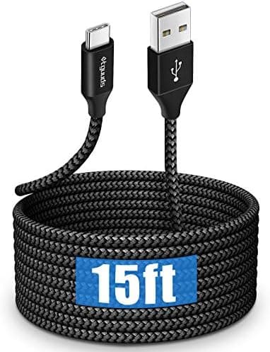 etguuds Long USB C Cable 15ft, USB 2.0 to USB Type C Cable Fast Charging Nylon Braided Charger Cord Compatible with Samsung Galaxy Note, LG, Moto, Google, Sony, Switch, Camera and Other USB-C Device - Image 3