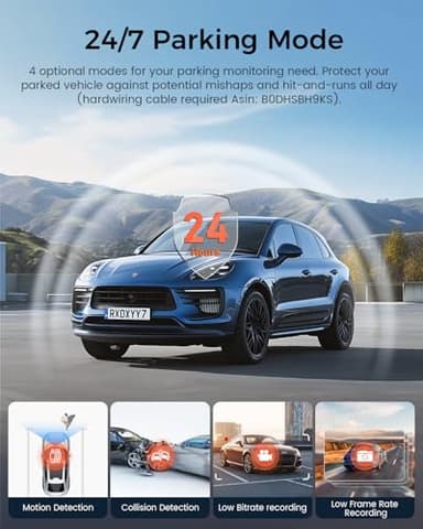 COOLCRAZY 4K Dash Cam Front and Rear with Touch Screen & STARVIS Sensor,5.8Ghz Wi-Fi,GPS,64GB Card,Night Vision Dashcam,G-Sensor,Loop Recording,App Control,24H Parking Monitor Car Camera - Image 7