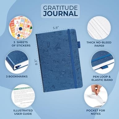 Clever Fox Gratitude Journal – Happiness, Positivity & Affirmation Daily Journal – Inspirational Daily Notebook – 3 Months, A5 (Mystic Blue) - Image 6