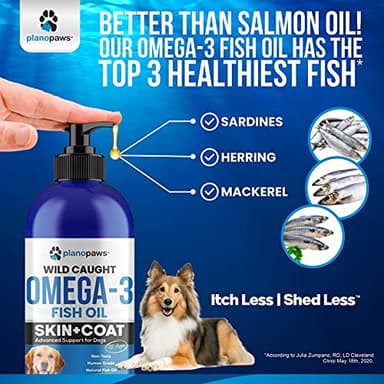Omega 3 Fish Oil for Dogs - Better Than Salmon Oil - Dog Fish Oil Supplement to Reduce Shedding & Itching - Supports Joints, Brain, and Heart Health - Skin and Coat Supplement - Liquid Fish Oil - Image 4