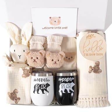 New Mom Gifts, Gender Reveal Gifts for Parents to Be, Pregnancy Gift Set for Expecting Mom, First Time Moms Gift Ideas, New Parents Gifts for Couples, New Baby Gift Basket for Baby Shower - Image 1
