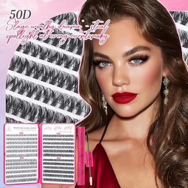 Waltz Lash Clusters Kit - Lash Clusters Lash Extension Kit with Bond and Seal Eyelash Cluster 20D30D40D50D-0.07D Cluster Eyelash Extensions Eyelash Extension Kit DIY at Home - Image 9