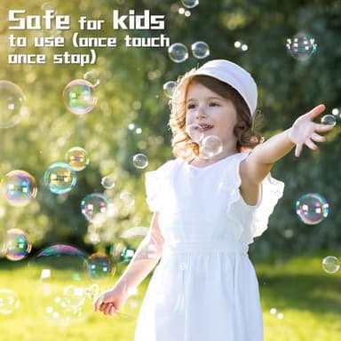 Theefun Bubble Machine: 500ML Automatic Bubble Blower Max 15000 Bubbles per Min for Kids and Toddlers, Battery or USB Operated Portable Bubble Maker for Parties Weddings Birthday Black - Image 8
