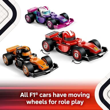 LEGO F1 Collectible Race Cars, 6 Pack - Building Set for Boys & Girls, Ages 6+ - Birthday Party Favor or Gift - Mystery Box W/Surprise F1 Car Toys - Travel Toys for Kids - 66796 - Image 4