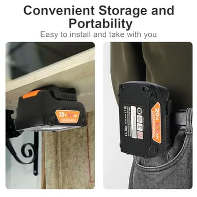 KOOMICY 20V Battery Replacement for Dewalt 20V Battery Max 6Packs 6000mAh DCB203 DCB200 DCB203 DCB204 Compatible with Dewalt DCD DCF DCG Line Series Cordless Power Tools - Image 6