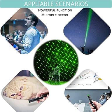 Green Laser Pointer Long-Range Laser Pointer High Power-Rechargeable Laser Pointer for Hiking, Presentations & Outdoor Use - Image 6