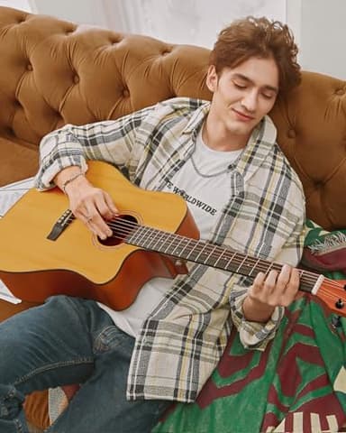 Donner 41” Acoustic Guitar Bundle for Beginners Adults with Online Lesson, 4/4 Full Size Steel Acustica Guitarra with Gig Bag, Tuner, Strap, Strings, Picks, Capos, Cutaway, Natural, DAG-1C/DAD-110C - Image 6