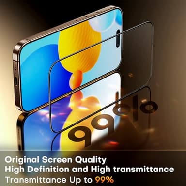 TOCOL for iPhone 16 Pro Screen Protector Zero Bubble Auto-Dust Removal 9H+ Hardness Tempered Glass for Full Coverage Easy Installation 6.3-Inch 2 Pack - Image 6