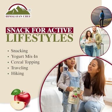Himalayan Chef Freeze-Dried Fruit – 15g Freeze-Dried Apple, Healthy Organic Fruits Snacks for Kids & Adults | Baby Snacks, Gluten-Free Drieds Fruit for On-the-Go - Image 7