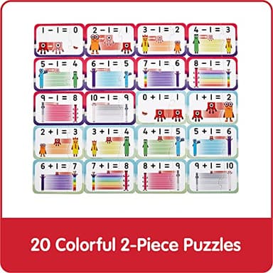 hand2mind Numberblocks Adding and Subtracting Puzzle Set, Addition and Subtraction Games, Number Puzzle, Matching Game, Preschool Math Toys, Toddler Educational Toys, Easter Basket Stuffers for Kids - Image 2