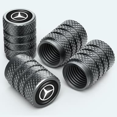 for Benz Car Tyre Valve Caps Tire Dust Caps for Mercedes Benz CESM CLK GLK GL AB GLS GLE AMG Series,4pcs Auto Tire Valve Stem Caps Universal Tire Air Covers,Anodized Dust Caps Car Tire Valve Cover - Image 7